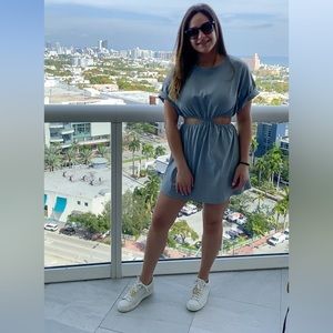 Side Cut Out Mini Tshirt Dress